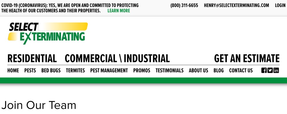 Select Exterminating